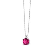 Collana Promesse Donna in Oro bianco Rubino PPLGR4